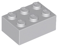 Plaatje in Gallery viewer laden, LEGO® los onderdeel Steen Licht Blauwachtig Grijs 3002