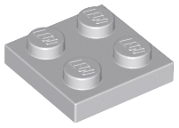 LEGO® onderdeel Plaat Algemeen Licht Blauwachtig Grijs 3022