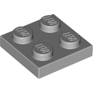 Plaatje in Gallery viewer laden, LEGO® onderdeel Plaat Algemeen Licht Blauwachtig Grijs 3022