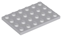 LEGO® onderdeel Plaat Algemeen Licht Blauwachtig Grijs 3032