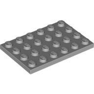 LEGO® onderdeel Plaat Algemeen Licht Blauwachtig Grijs 3032