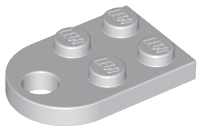 LEGO® onderdeel Plaat Aangepast Licht Blauwachtig Grijs 3176