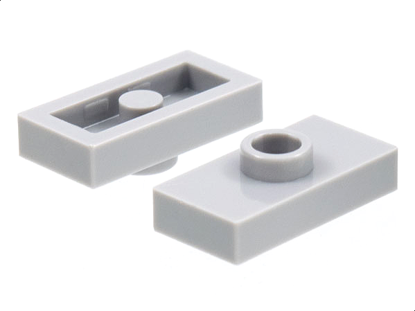 LEGO® Plaat Aangepast Licht Blauwachtig Grijs 3794a