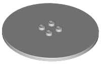 LEGO® los onderdeel Tegel Rond Licht Blauwachtig Grijs 6177