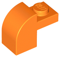 Plaatje in Gallery viewer laden, LEGO® los onderdeel Dakpan Gebogen in kleur Oranje 6091