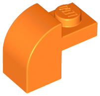 LEGO® los onderdeel Dakpan Gebogen in kleur Oranje 6091