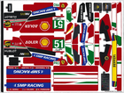 LEGO® stickervel set 42125-1 Ferrari 488 GTE "AF Corse #51", vel 1