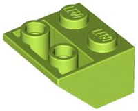 LEGO® los onderdeel Dakpan Omgekeerd in kleur Limoen 3660