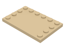 Plaatje in Gallery viewer laden, LEGO® los onderdeel Tegel Aangepast in kleur Geelbruin 6180