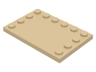 LEGO® los onderdeel Tegel Aangepast in kleur Geelbruin 6180