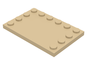 LEGO® los onderdeel Tegel Aangepast in kleur Geelbruin 6180