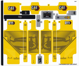 LEGO® stickervel set 42131-1 Cat D11 Bulldozer
