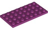 Plaatje in Gallery viewer laden, LEGO® los onderdeel Plaat Algemeen in kleur Magenta 3035