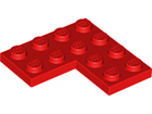 LEGO® los onderdeel Plaat Algemeen in kleur Rood 2639