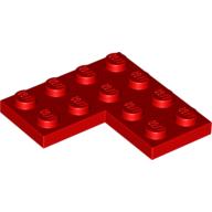 LEGO® los onderdeel Plaat Algemeen in kleur Rood 2639