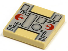 Plaatje in Gallery viewer laden, LEGO® los onderdeel Tegel met Motief Geelbruin 3068ps1