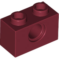Plaatje in Gallery viewer laden, LEGO® los onderdeel Technische Steen Donkerrood 3700