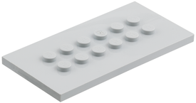 LEGO® onderdeel Plaat Aangepast Licht Blauwachtig Grijs 6576