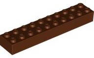 LEGO® los onderdeel Steen in kleur Roodachtig Bruin 3006