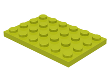 Plaatje in Gallery viewer laden, LEGO® los onderdeel Plaat Algemeen Medium Limoen 3032