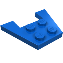 Plaatje in Gallery viewer laden, LEGO® los onderdeel Wig Plaat in kleur Blauw 4859