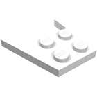 LEGO® los onderdeel Wig Plaat in kleur Wit 4859