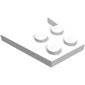 LEGO® los onderdeel Wig Plaat in kleur Wit 4859