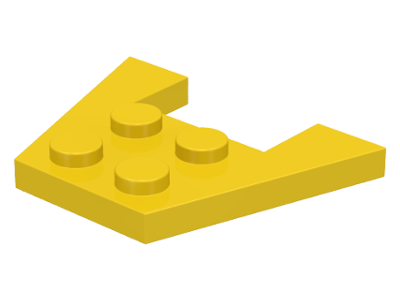 LEGO® los onderdeel Wig Plaat in kleur Geel 4859