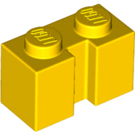 LEGO® los onderdeel Steen Aangepast in kleur Geel 4216