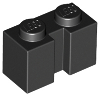 LEGO® los onderdeel Steen Aangepast in kleur Zwart 4216