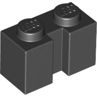 LEGO® los onderdeel Steen Aangepast in kleur Zwart 4216
