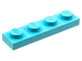 LEGO® los onderdeel Plaat Algemeen in kleur Hemelsblauw 3710