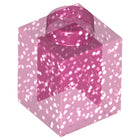 LEGO® onderdeel Steen Glitter Doorzichtig Donkerroze 3005