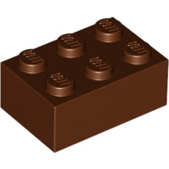 Plaatje in Gallery viewer laden, LEGO® los onderdeel Steen in kleur Roodachtig Bruin 3002