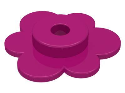 LEGO® los onderdeel Plant & Struik in kleur Magenta 3742