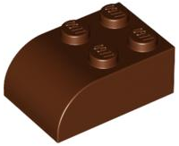 LEGO® los onderdeel Dakpan Gebogen Roodachtig Bruin 6215
