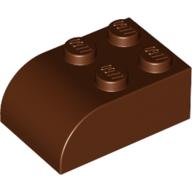LEGO® los onderdeel Dakpan Gebogen Roodachtig Bruin 6215