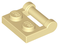 LEGO® los onderdeel Plaat Aangepast in kleur Geelbruin 48336