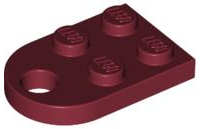 LEGO® los onderdeel Plaat Aangepast in kleur Donkerrood 3176
