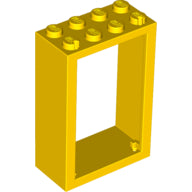 LEGO® los onderdeel Deurkozijn in kleur Geel 4130