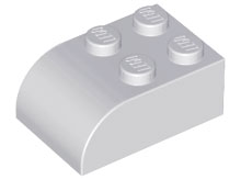 LEGO® onderdeel Dakpan Gebogen Licht Blauwachtig Grijs 6215