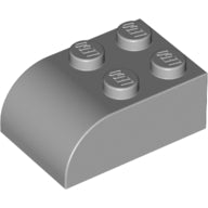 LEGO® onderdeel Dakpan Gebogen Licht Blauwachtig Grijs 6215