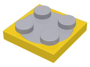 LEGO® los onderdeel Draaischijf in kleur Geel 3680c02