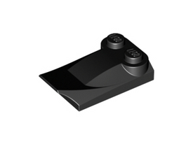LEGO® los onderdeel Dakpan Gebogen in kleur Zwart 47456