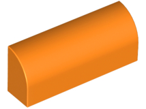 LEGO® los onderdeel Dakpan Gebogen in kleur Oranje 6191