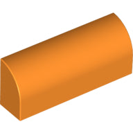Plaatje in Gallery viewer laden, LEGO® los onderdeel Dakpan Gebogen in kleur Oranje 6191