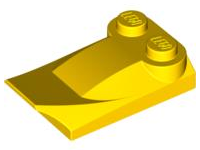 LEGO® los onderdeel Dakpan Gebogen in kleur Geel 47456
