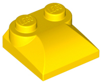LEGO® los onderdeel Dakpan Gebogen in kleur Geel 47457