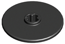 LEGO® los onderdeel Technische Schijf in kleur Zwart 2723