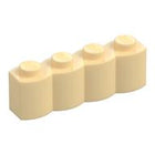 LEGO® los onderdeel Steen Aangepast in kleur Geelbruin 30137